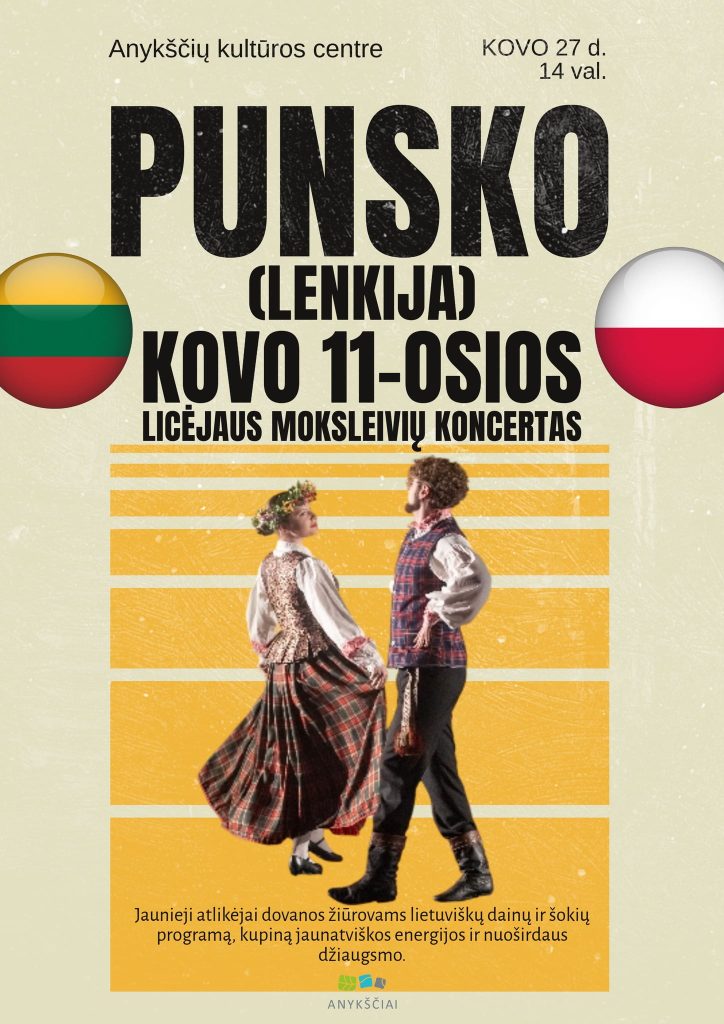 Punsko (Lenkija) Kovo 11-osios licėjaus moksleivių koncertas
