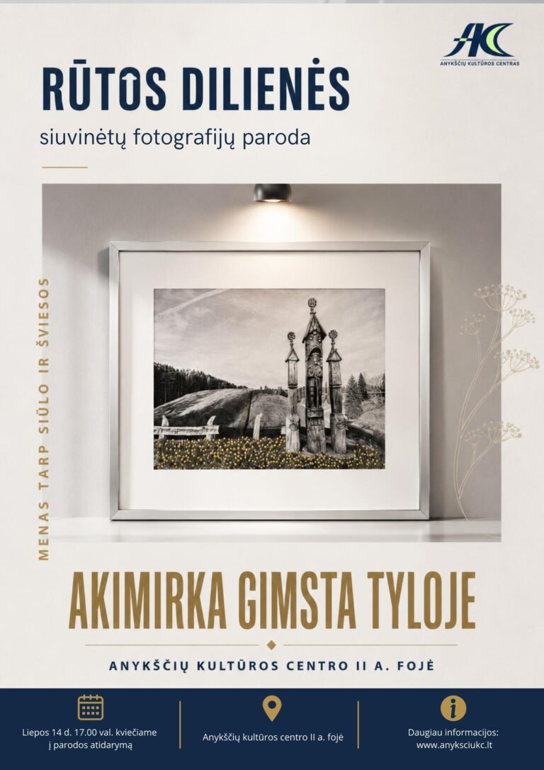 Rūtos Dilienės siuvinėtų fotografijų paroda „Akimirka gimsta tyloje“