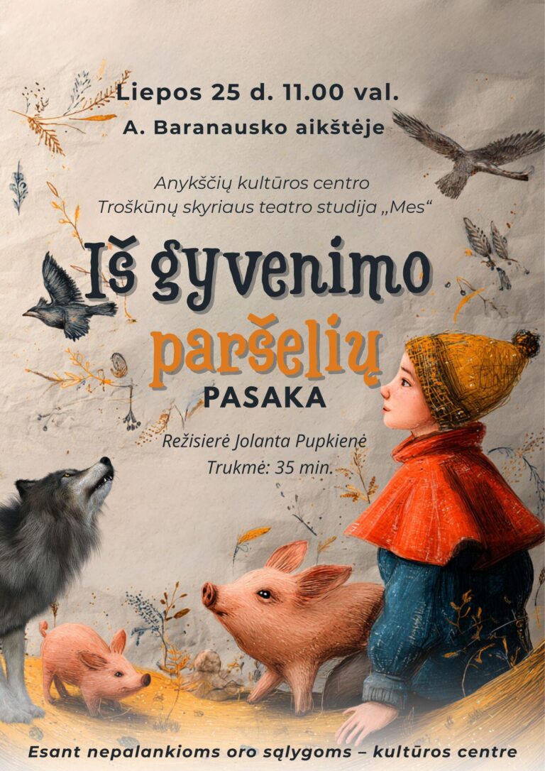AKC Troškūnų skyriaus teatro studijos ,,Mes“ spektaklis ,,Iš gyvenimo paršelių“